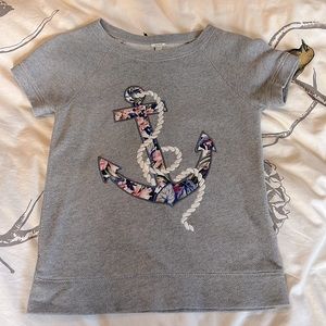 J. Crew mid-weight tee with embroidered design